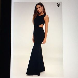 Lulus Utterly Smitten Black Cutout Maxi Dress